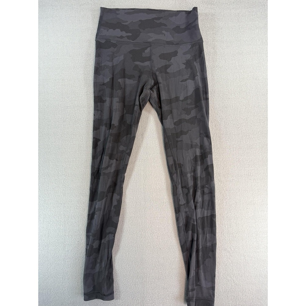 Lululemon Wunder Under High-Rise Leggins 8 Black Camo High Rise Athletic
